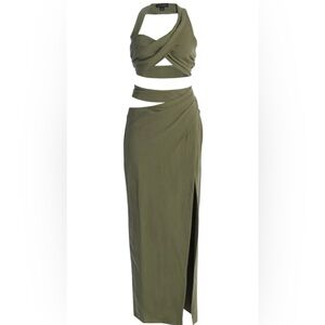 JLuxLabel Olive New Age Two Piece Set Brand New Never Worn.